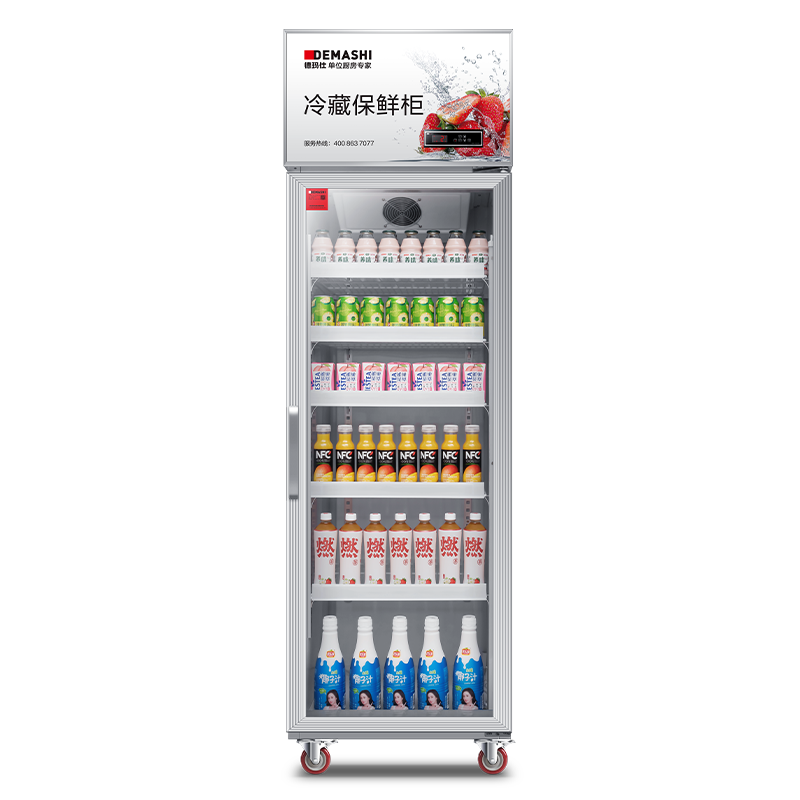 德玛仕（DEMASHI）展示柜 冷藏保鲜柜商用饮料展示留样柜 风冷无霜款LG-450F