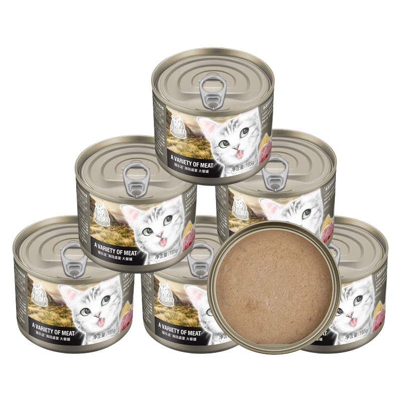 猫乐适进口主食猫罐头成猫鲜肉无谷猫湿粮罐头185g*12罐24罐 主食罐185g*6罐