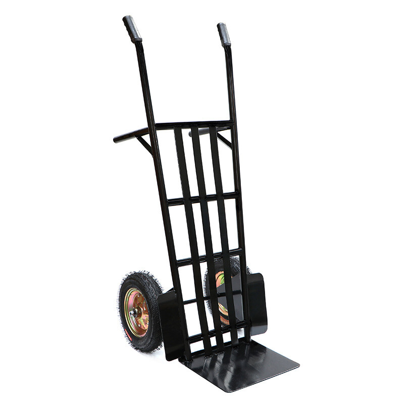钢管老虎车带腿载重王物流工具车仓库两轮手推车户外拉货搬运车 蓝色