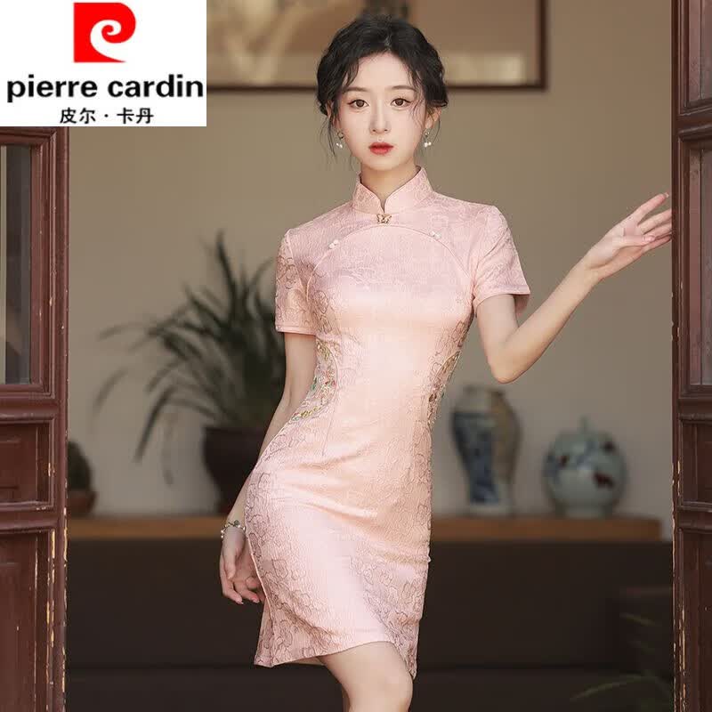 皮尔卡丹（pierre cardin）粉色旗袍新款改良轻款少女秋季小个子短款温柔系显高新中式 粉 M使用感如何?