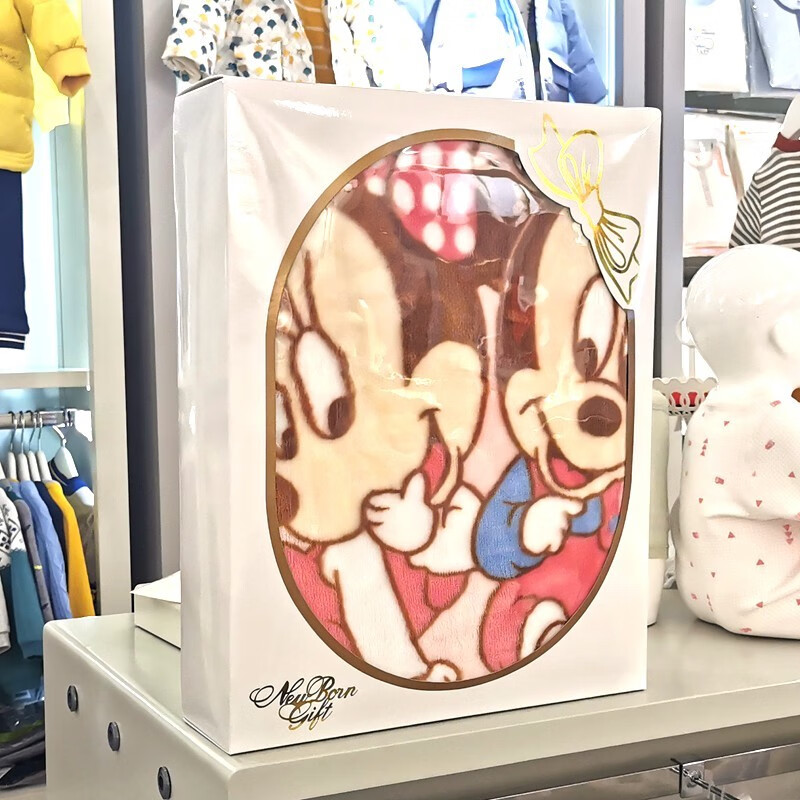 麗嬰房(Les enphants)商場(chǎng)同款兒童毛毯禮盒 新生兒滿(mǎn)月禮 0~8歲男女寶寶拉舍爾云毯 粉色米奇 均碼 140*100cm/0~8歲適用