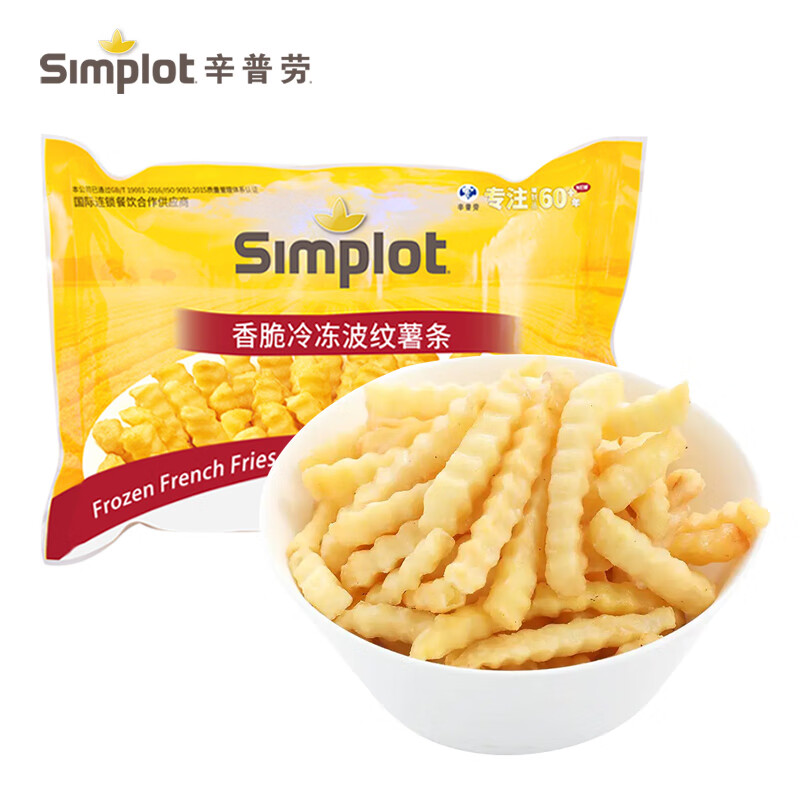 辛普劳 波纹薯条300g 空气炸锅 方便菜 冷冻薯条 油炸小吃 西餐 高性价比高么？
