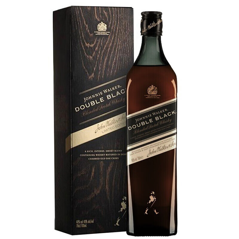 尊尼获加(johnnie walker)洋酒 苏格兰进口调配威士忌 醇黑/黑方 700