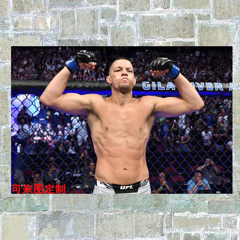 狼天影(langtianying) 小麻内特迪亚兹海报ufc格斗搏击墙贴画拳击馆