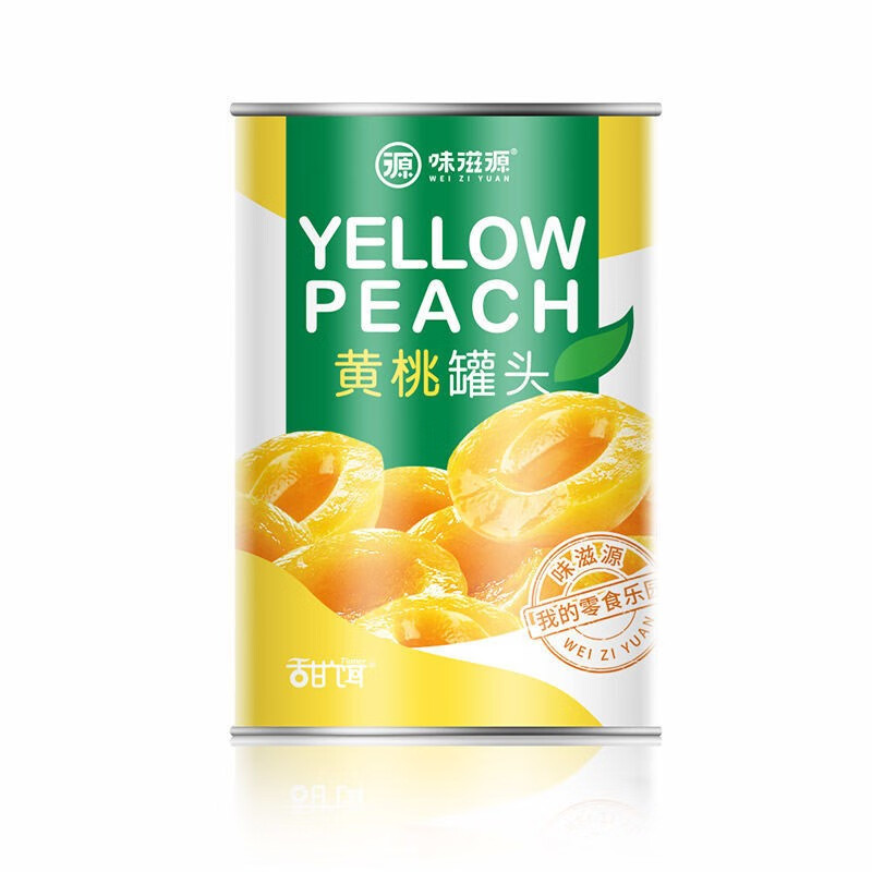 味滋源休闲传统糕点 办公室小零食酥饼 代餐饱腹小点心 黄桃罐头 425gx2罐 850g 1件