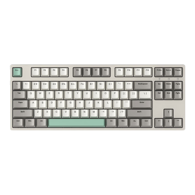 ikbcC200机械键盘有线键盘87键 游戏键盘键盘办公打字手感好电脑键盘樱桃键盘新年礼物 工业灰青轴有线