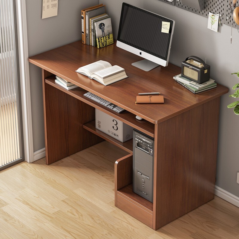 登士柏电脑桌台式桌家用小户型简易书桌小型简约学生桌子卧室 带主机