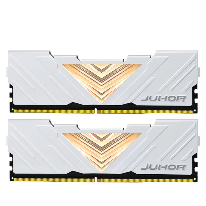 JUHOR 玖合 忆界系列 白甲 DDR4 3600MHz 台式机内存 马甲条 白色 32GB 16GBx2