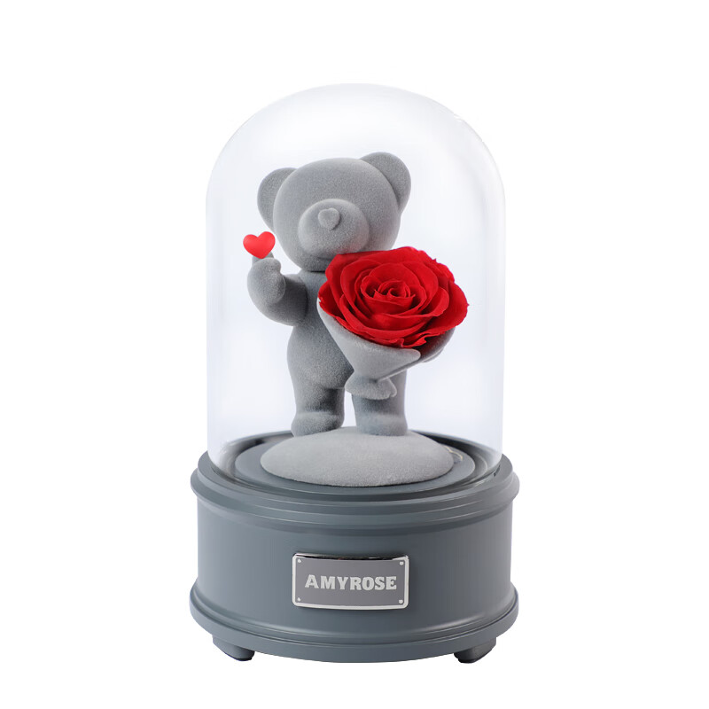 amyrose永生花玫瑰花蓝牙音箱礼盒214节生日礼物送女友爱人闺蜜