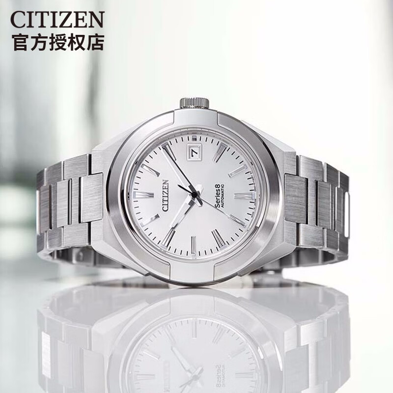 西铁城日本全新series8系列商务休闲贝母盘机械手表男na1010 na1000