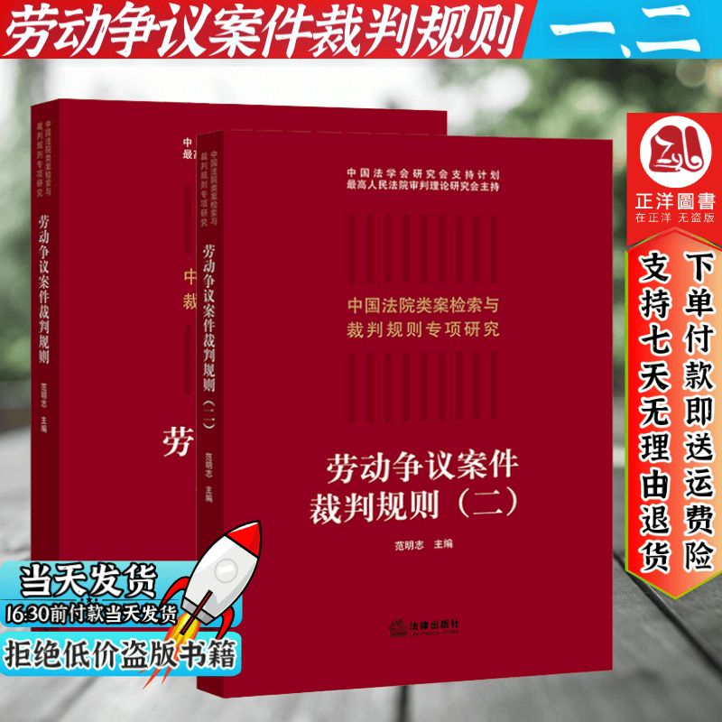 套装两册 2021新劳动争议案件裁判规则（一二） 范明志 中国法院类案检索与裁判规则专项研究 类判