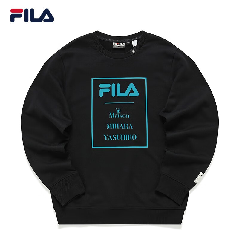 fila 斐乐男装官方男子套头卫衣2021冬季新款休闲运动针织套头衫男
