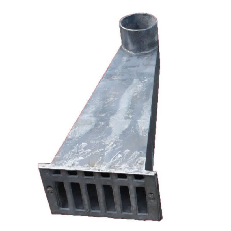 普若德铸铁型侧排水斗 墙女儿斗屋面侧排落水弯头 天台堵水斗a 加厚40