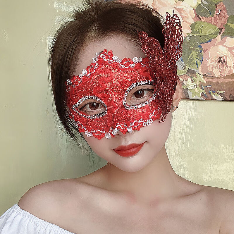 成人儿童化妆舞会半脸公主古风情趣面具女批发万圣节舞台酒吧表演道具