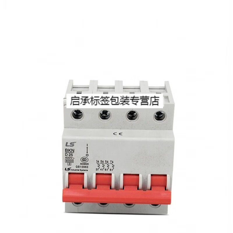 ls产电 四极断路器空气开关 bkn-4p d6a-63a d型 动力型 4a 4p