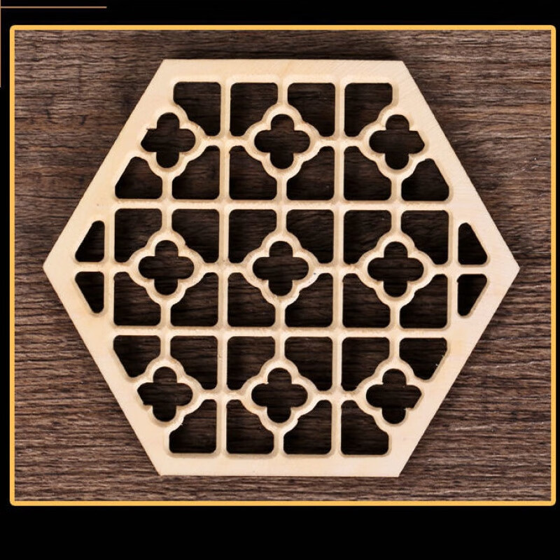 杉贝适用于二胡音窗 实木浮雕六角二胡音窗 六角成人二胡通用 二胡音