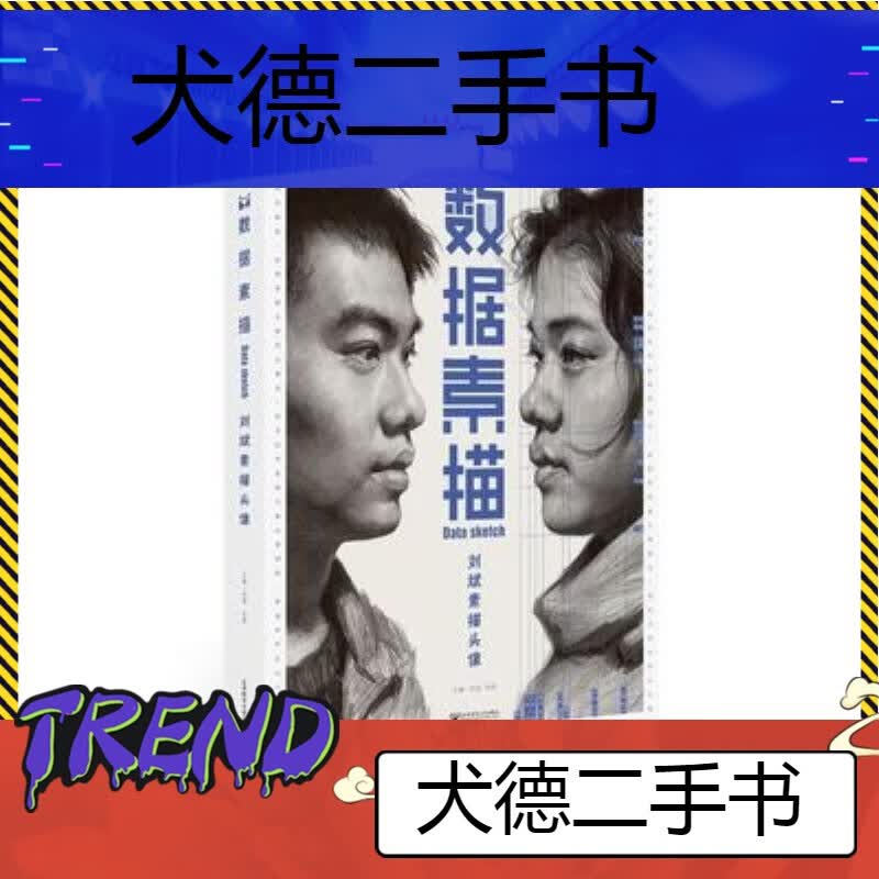 【二手9成新】-数据素描刘斌素描头像9787563554645书籍 毀-数据素 