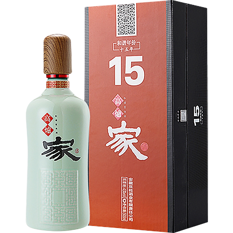 高爐家清倉 和諧15年 52度高度酒 雙輪發(fā)酵 白酒整箱喜酒婚宴節(jié)日送禮酒 52度 500mL 1瓶