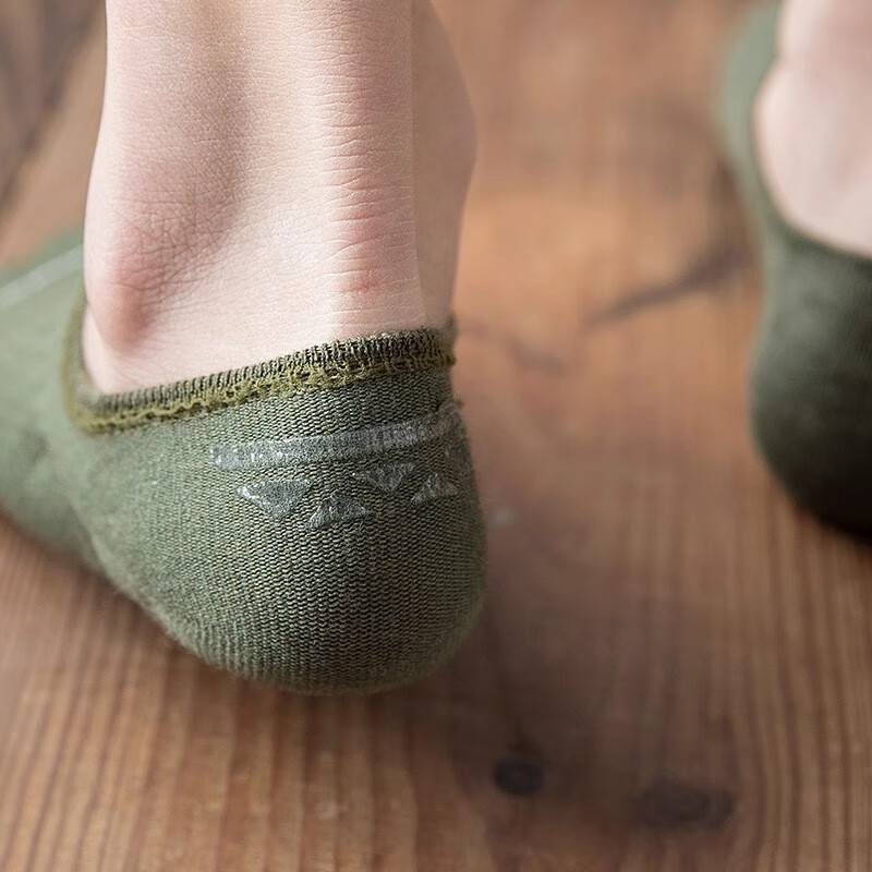 莫代尔男士船袜夏天薄款隐形短袜透气防臭防滑不掉跟棉袜7双装 男士隐形袜硅胶7色混搭