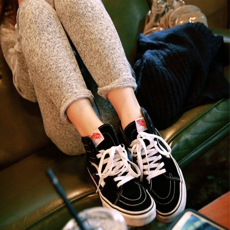 vans范斯休闲鞋女鞋夏季新款运动鞋sk8-hi复古高帮板鞋vn000d5ib8 vn