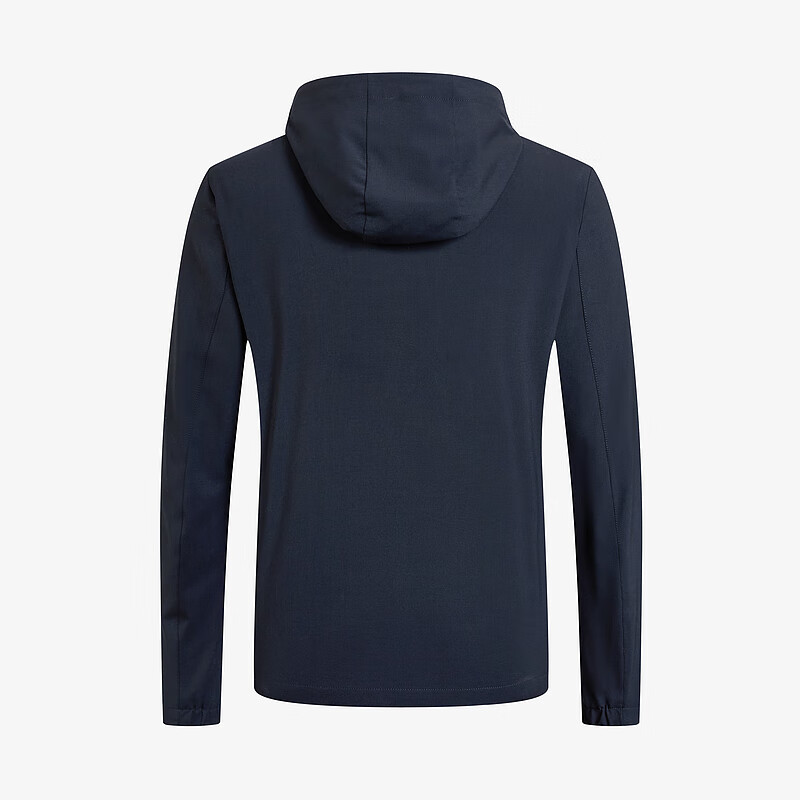 MAYOR男装秋季羊毛桑蚕丝混纺半里工艺透气立领脱卸帽单夹克 蓝色 M （170/92A）