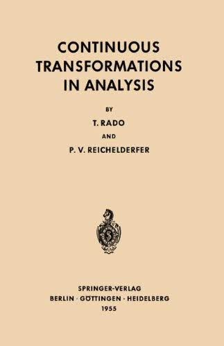 预订 Continuous Transformations in Analysis