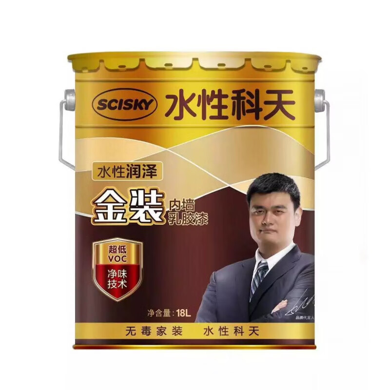 【京品】水性科天乳胶漆润泽金装内墙 18l