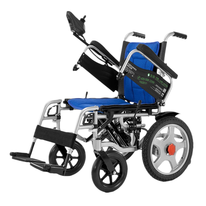 贝珍上海贝珍电动轮椅智能全自动铝合金折叠老年人残疾双人专用代步车 10四铝轮四重减震+双重刹车30A铁锂约跑80里