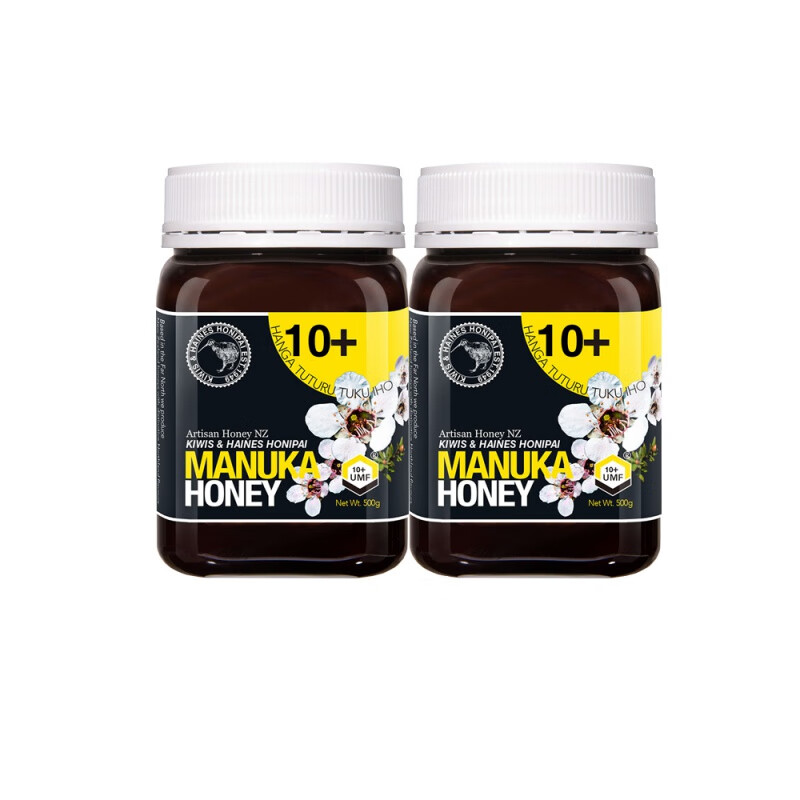 禾澹麦卢卡蜂蜜10 500g两瓶新西兰蜂蜜养护肠胃家人
