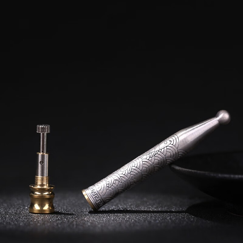 手工纯银烟嘴循环过滤两用可清洗小众设计圆嘴烟管儿节日健康礼物