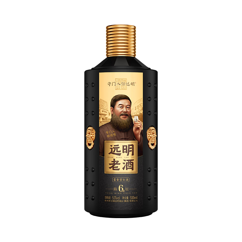 远明老酒 陈坛6号 酱香型白酒53度纯粮酱香酒 53度 500mL 2瓶 装