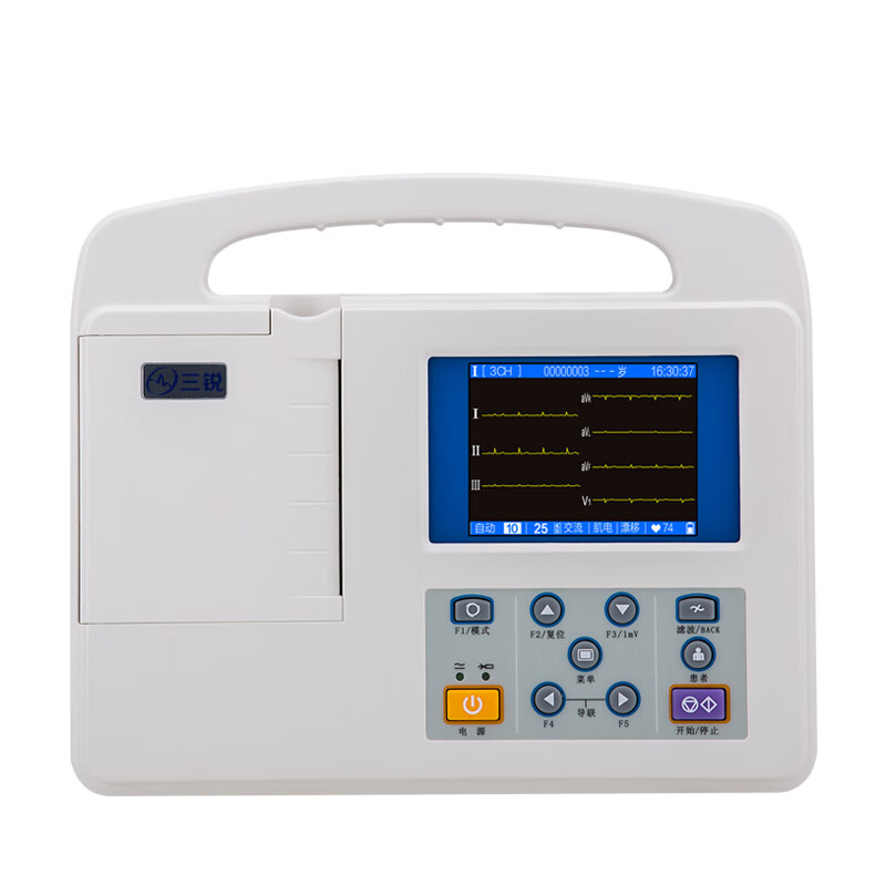 善易器械店 用心电图机检测仪便携式宠物三六道7导联一体机监护仪 v