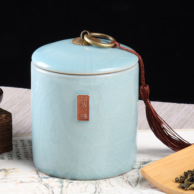 拜杰茶叶罐陶瓷 茶罐茶叶储存罐储茶罐密封存茶罐小号便携茶盒 天青色怎么样,好用不?