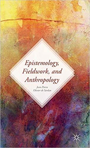 预订 epistemology, fieldwork, and anthropology