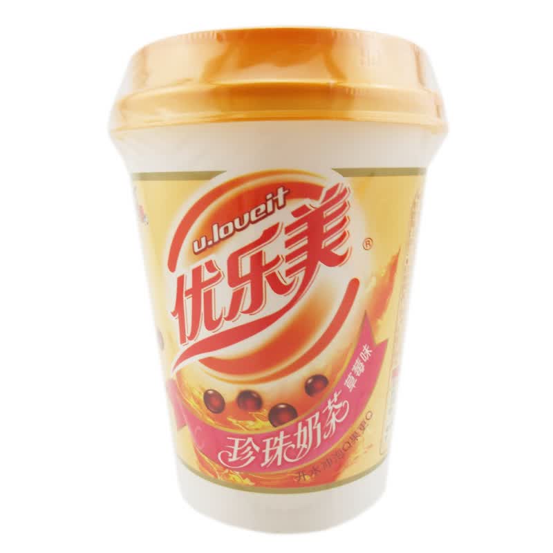 固体饮料奶茶零食品 70g草莓味珍珠奶茶单杯