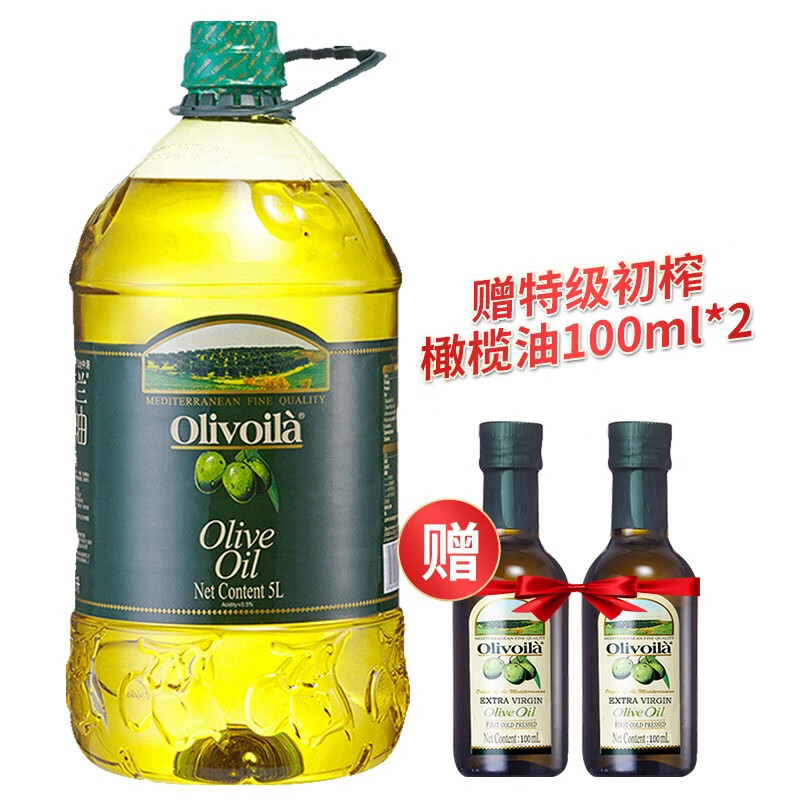欧丽薇兰olivoil纯正橄榄油5l桶中式烹饪耐高温植物油食用油特级初榨