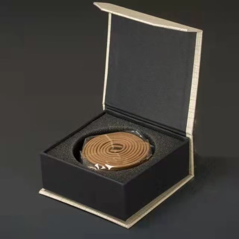 小匠工香炉檀木线香盒盘香盒卧香盒香桶沉香炉室内木制檀香炉香薰炉 银杏叶香盒四件套