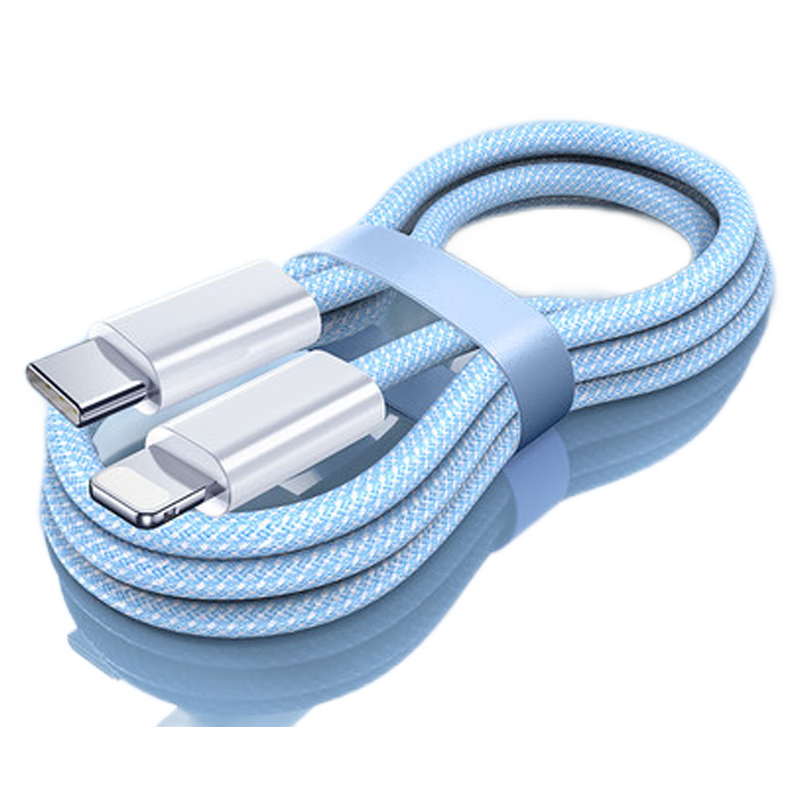 POSKELRTY适用于苹果安卓手机充电线 快充数据线 TYPE-C to 苹果（蓝色） 1m