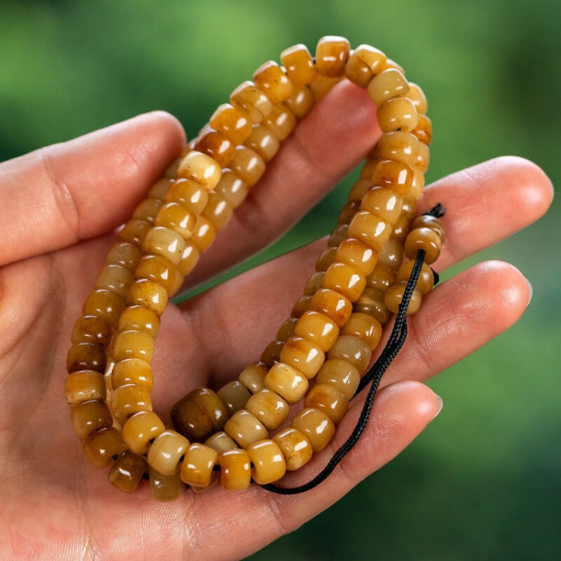 兴颖藏传老料骆驼骨手串108颗老料文玩骨头驼骨灵骨手链 8*6