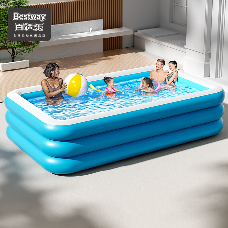 Bestway百适乐充气游泳池家用泳池加厚超大水池户外小孩戏水池