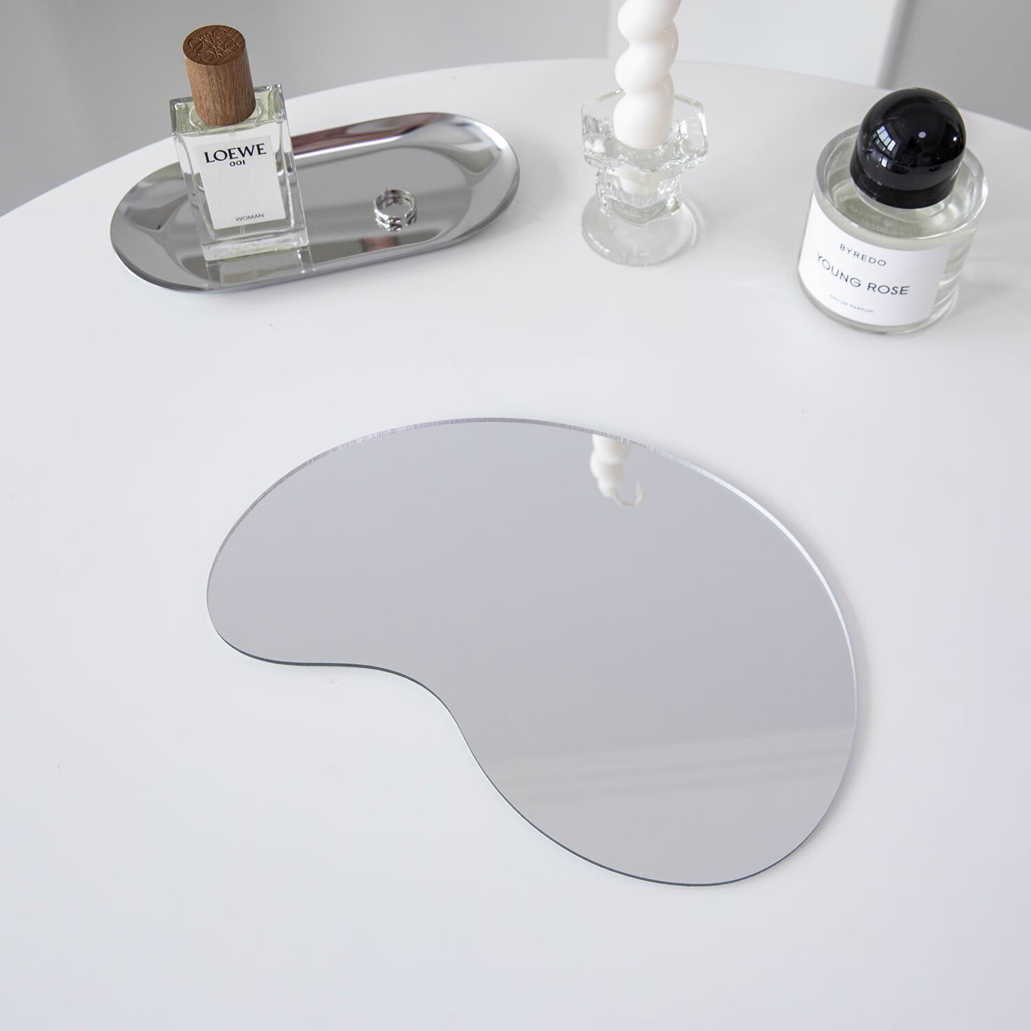 摄影亚克力镜子 ins亚克力镜面镜子 反光面托盘展示饰品拍照道具l