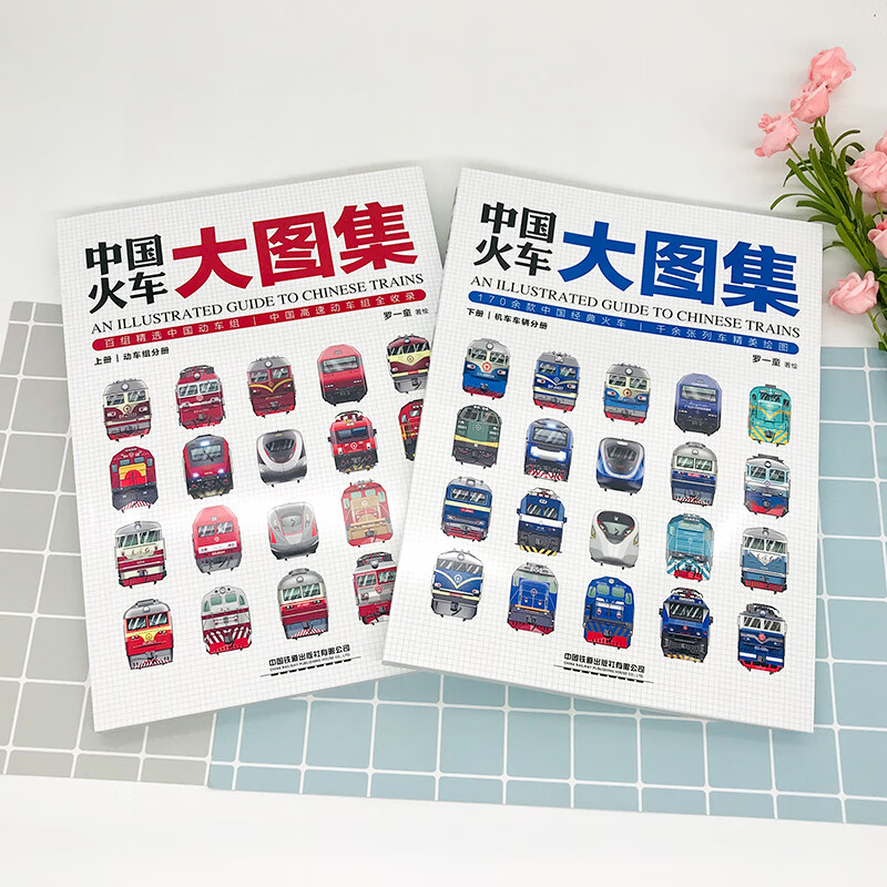 中国火车大图集上下2册 火车动车组内燃机车电力机车复兴号和谐号 图书 册