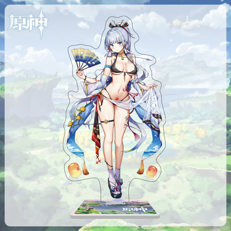 包达瀚大号原神立牌高清亚克力泳装神里绫华雷电将军钟离派蒙桌面摆件