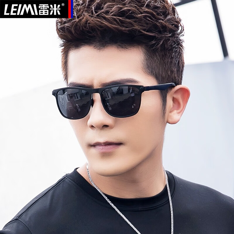 雷米(leimi)墨镜男士复古眼镜偏光太阳镜男潮人驾驶镜眼睛开车司机潮