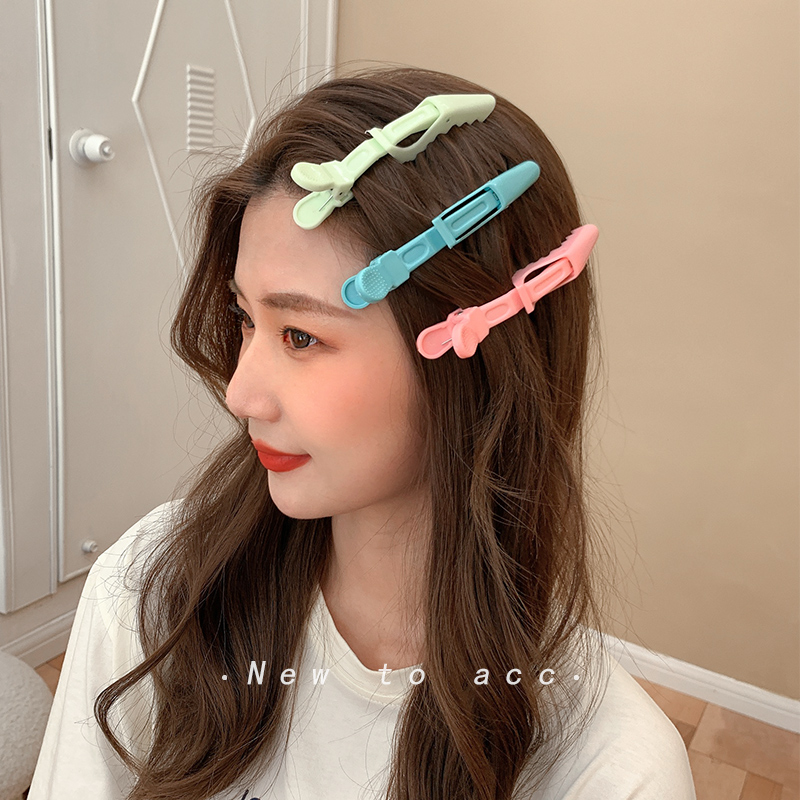 yun)美发无痕发夹刘海鸭嘴鳄鱼发卡侧边定位夹理发化妆师专用头发夹子