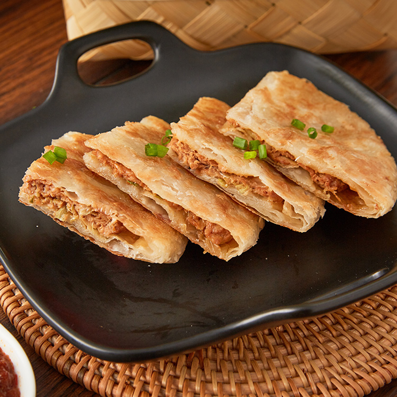 十里馋黑椒馅饼香酥猪肉大葱煎饼速冻早餐半成品早饭酥皮手抓饼