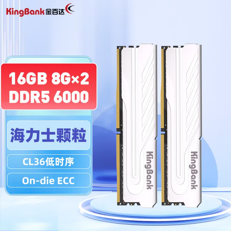 金百达（KINGBANK）16GB(8GBX2)套装 DDR5 6000 台式机内存条海力士颗粒银爵系列 C36属于什么档次？