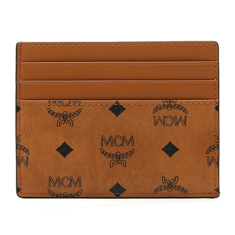 mcm 女包 visetos original系列 人造革卡包钱包mxaaavi02 干邑色