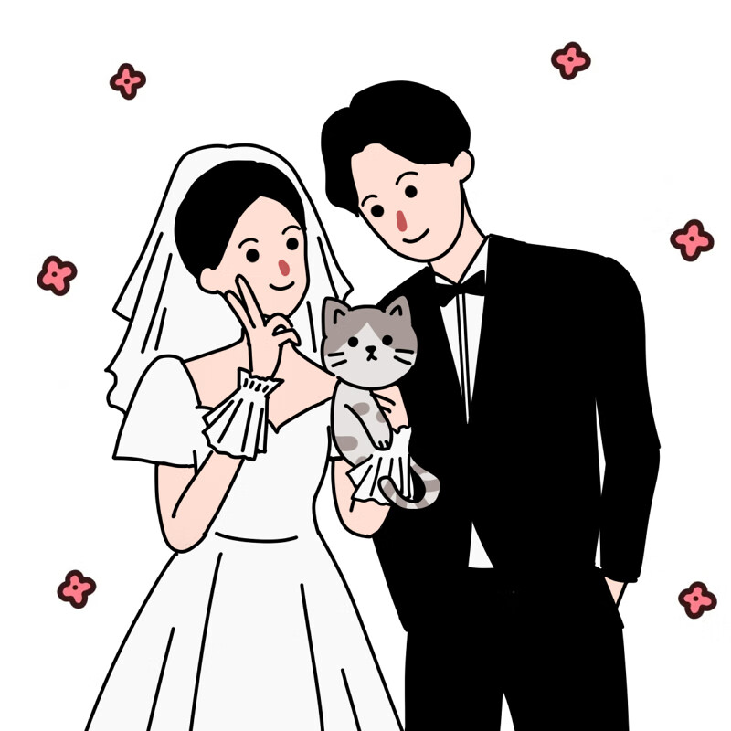 q版手绘头像画卡通真人照片动漫人像漫画头像定制情侣画像约稿 ins风