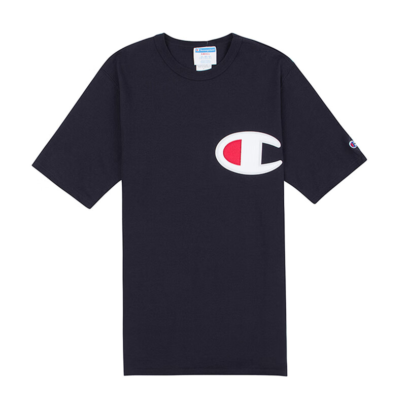 champion 美版冠军 男装女装情侣装 春夏季经典刺绣贴布宽松圆领短袖